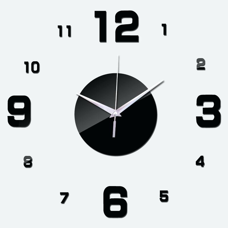 modern clock face hot sale promotion real wall clock watch clocks living room quartz acrylic stickers single face modern free shipping in wall clocks from home